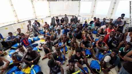 141 migrants were rescued off the coast of Libya, including pregnant women and infants.