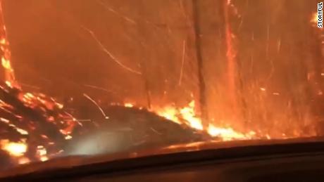 Father Son Drive Through Fire To Escape Park Cnn Video