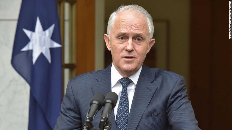 Australia&#39;s Prime Minister Malcolm Turnbull speaks at a press conference at Parliament House in Canberra on August 23, 2018. (MARK GRAHAM/AFP/Getty Images) 