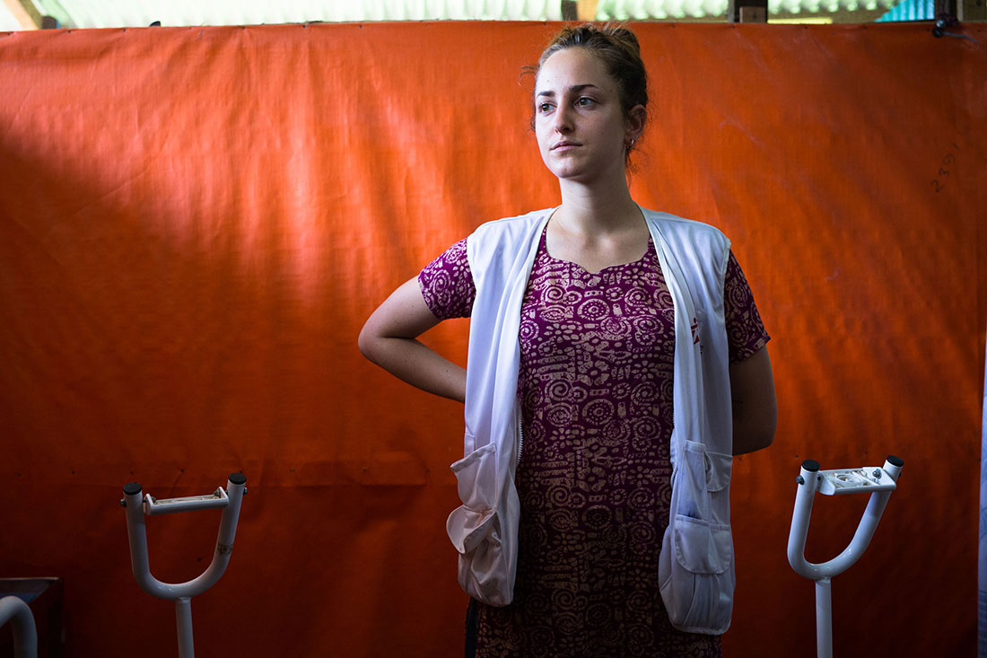 Giulia Maistrelli, an Italian midwife who works for MSF.