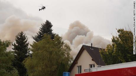 wildfire berlin near cnn explode munitions buried burns wwii