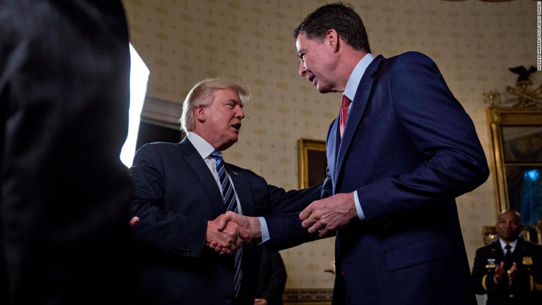 Trump shakes hands with FBI Director James Comey during a White House reception in January 2017. &lt;a href=&quot;http://www.cnn.com/2017/05/09/politics/james-comey-fbi-trump-white-out/index.html&quot; target=&quot;_blank&quot;&gt;Trump fired Comey&lt;/a&gt; a few months later, sweeping away the man who was responsible for the FBI&#39;s investigation into whether members of Trump&#39;s campaign team colluded with Russia in its election interference. The Trump administration attributed Comey&#39;s dismissal to his handling of the investigation into Hillary Clinton&#39;s email server.