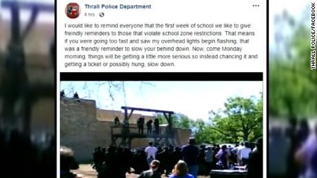 Facebook post by Thrall Police Chief Whitney Whitworth.