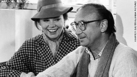 Neil Simon with Marsha Mason on the set of "Only When I Laugh" in 1981.