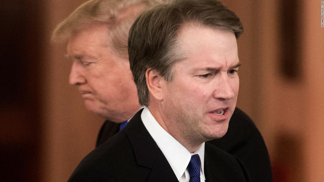 Trump announced in July 2018 that Brett Kavanaugh, foreground, was his choice to replace Supreme Court Justice Anthony Kennedy, who retired at the end of the month. Kavanaugh, who once clerked for Kennedy, &lt;a href=&quot;https://www.cnn.com/2018/10/06/politics/kavanaugh-final-confirmation-vote/index.html&quot; target=&quot;_blank&quot;&gt;was confirmed&lt;/a&gt; in October 2018.