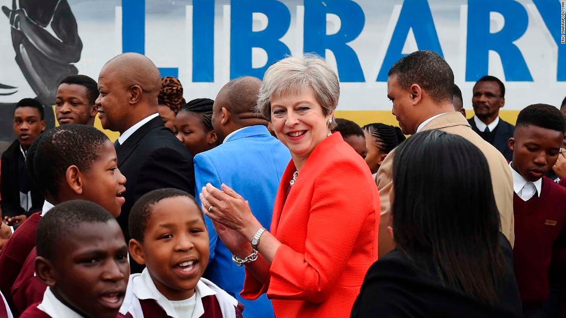 Image result for Theresa may in south africa