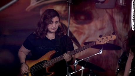 Alma Doumani, the band's bassist.