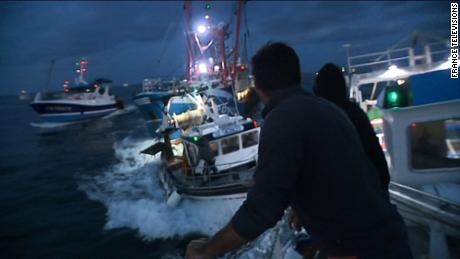 Scallop wars: British and French fishermen clash on high seas