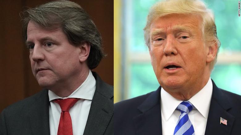 WH asked McGahn to say Trump didn't obstruct justice