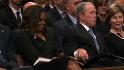 Watch moment between Bush, Michelle Obama