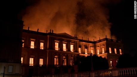 Inferno at Brazil's National Museum causes 'irreparable' damage and grief