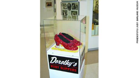 The slippers were stolen in 2005 from the Judy Garland Museum in Grand Rapids, Minnesota.
