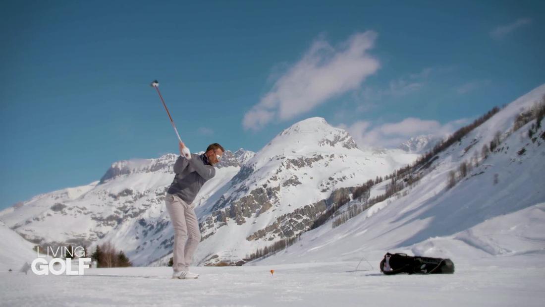 Golf in the Alps? And in the snow?? - CNN Video