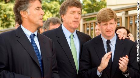 From left, actor Christopher Kennedy Lawford, Rep. Jim Ramstad, R-Minn., and Rep. Patrick Kennedy, D-R.I., attend the Paul Wellstone Mental Health Equitable Treatment Act press conference on Capitol Hill on Thursday, Sept. 21, 2006.