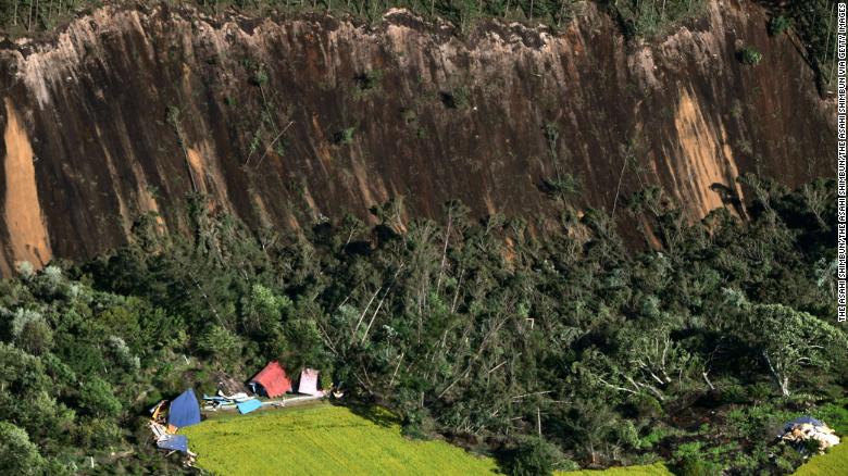 Japan Earthquake Homes On Hokkaido Buried By Landslide After