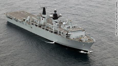HMS Albion takes part in exercise Auriga on July 14, 2010 near Camp Lejeune, North Carolina.