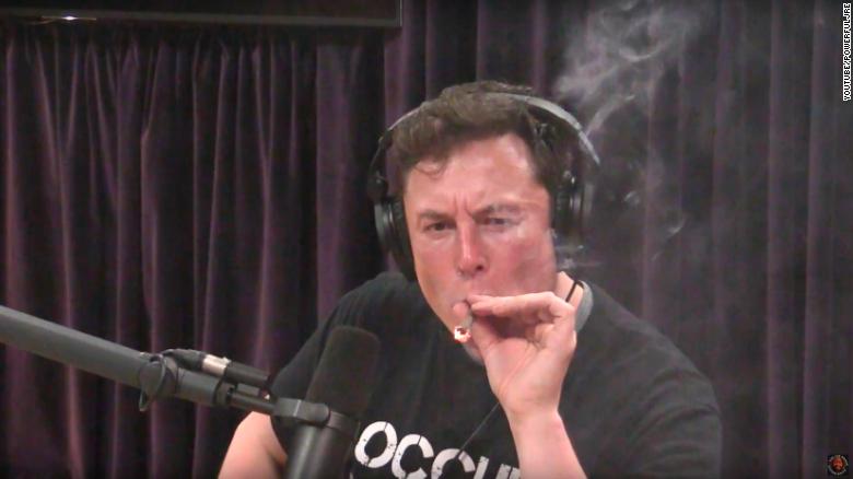 Elon Musk smokes weed during interview