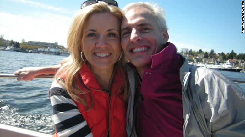 Aaron McQ and Karen Robinson go boating on Seattle's Portage Bay in 2013, before he fell ill.