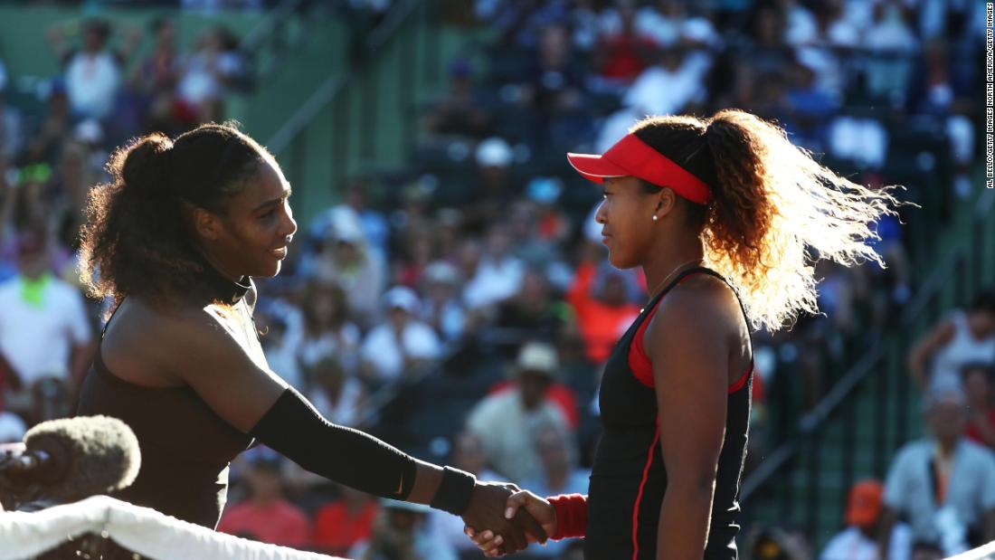 - In March &lt;strong&gt;2018&lt;/strong&gt;, Osaka was pitted against her tennis hero for the first time, in the first round of the Miami Open. It was Serena&#39;s fourth comeback match since giving birth and Osaka ran away with a comfortable straight sets victory.  