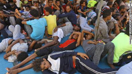 Nearly 80 rescued migrants forced off cargo ship in Libya