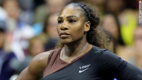 NEW YORK, NY - SEPTEMBER 08:  Serena Williams of the United States reacts after her defeat in the Women&#39;s Singles finals match to Naomi Osaka of Japan on Day Thirteen of the 2018 US Open at the USTA Billie Jean King National Tennis Center on September 8, 2018 in the Flushing neighborhood of the Queens borough of New York City.  (Photo by Elsa/Getty Images)