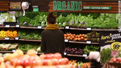 Organic produce is seen for sale, November 28, 2016 at a Ralph&#39;s Supermarket in Irvine, California.
&quot;Shop with a Doc&quot; is a community health program from St. Joseph Hoag Health hospital group which brings medical professionals and nutritionists into local supermarkets to give shoppers the opportunity to ask questions about ingredients and how to make healthy choices  an increasing challenge for customers who are overwhelmed with the number of products claiming various health benefits.  / AFP / Robyn Beck        (Photo credit should read ROBYN BECK/AFP/Getty Images)