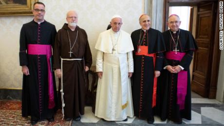 Pope meets with leaders of US Catholic Church 'lacerated' by abuse scandal 