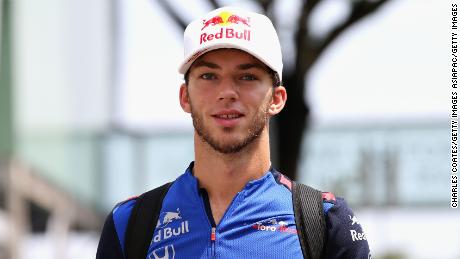 SINGAPORE - SEPTEMBER 14:  Pierre Gasly of France and Scuderia Toro Rosso walks in the Paddock before practice for the Formula One Grand Prix of Singapore at Marina Bay Street Circuit on September 14, 2018 in Singapore.  (Photo by Charles Coates/Getty Images)