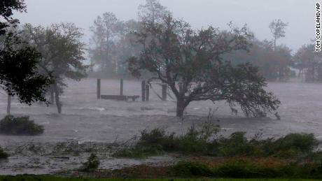 High winds and a storm surge from then-Hurricane Florence hit Swansboro, North Carolina, on Friday.