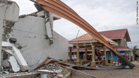 Super Typhoon Mangkhut destroyed a gymnasium used by the community of Buguey in northern Luzon.