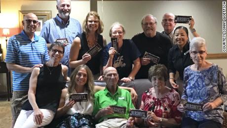 On his 94th birthday, Williams brought chocolate bars as gifts for his friends -- and the staff and customers in the restaurant where they ate.