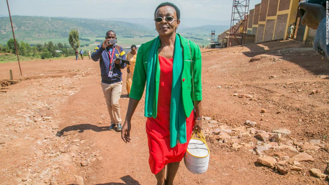 Rwandan opposition leader Victoire Ingabire leaves Nyarugenge prison on early release on September 15, 2018. She was one of 2,140 prisoners released the same day on a presidential pardon.