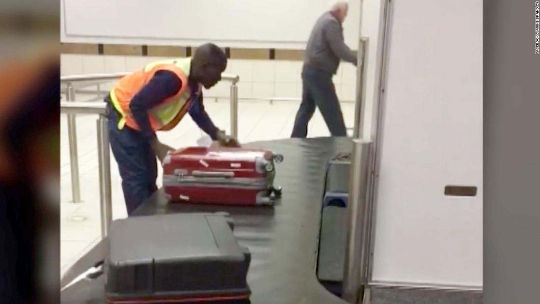 get together Kakadu shark Airport baggage handler goes viral - CNN Video