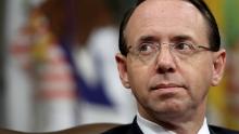 WASHINGTON, DC - JULY 30:  Deputy Attorney General Rod Rosenstein attends the Religious Liberty Summit at the Department of Justice July 30, 2018 in Washington, DC. Rosenstein has recently been cited by the House Freedom caucus as a potential impeachment target for allegedly not releasing documents requested by members of Congress.  (Photo by Win McNamee/Getty Images)