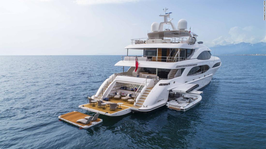 Designed for long range cruising, the Mangusta 46 features a large fold-down swim platform which is &lt;a href=&quot;https://y.co/yacht/mangusta-oceano-46-project&quot; target=&quot;_blank&quot;&gt;&quot;ideal for relaxing or launching water toys.&quot;&lt;/a&gt;