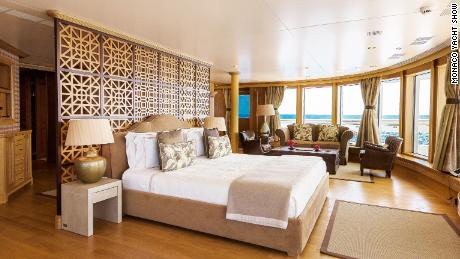 Boadicea, which is on sale at the Monaco Yacht Show, can accommodate up to 12 guests overnight.