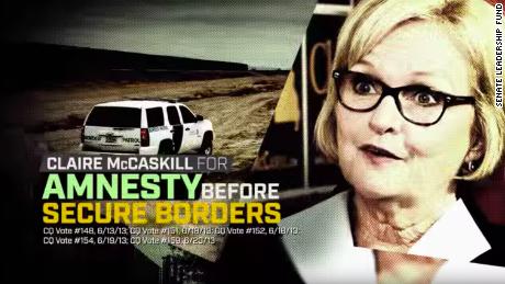 In Missouri, the Senate Leadership Fund -- a super PAC that spends tens of millions of dollars to elect Republicans -- recently announced it was shelling out $1.8 million on attack ads criticizing Democratic Sen. Clare McCaskill's approach on immigration.