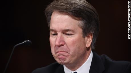 Supreme Court nominee Judge Brett Kavanaugh testifies before the US Senate Judiciary Committee on Capitol Hill in Washington, DC, September 27, 2018. - Kavanaugh was to testify in front of the panel next on Thursday afternoon, having stridently rejected the allegations of sexual abuse by Blasey Ford and two other women in prepared remarks. (Photo by SAUL LOEB / POOL / AFP)        (Photo credit should read SAUL LOEB/AFP/Getty Images)