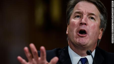 Supreme court nominee Brett Kavanaugh testifies before the Senate Judiciary Committee on Capitol Hill in Washington, DC on September 27, 2018. - University professor Christine Blasey Ford, 51, told a tense Senate Judiciary Committee hearing that could make or break Kavanaugh&#39;s nomination she was &quot;100 percent&quot; certain he was the assailant and it was &quot;absolutely not&quot; a case of mistaken identify. (Photo by Gabriella Demczuk / POOL / AFP)        (Photo credit should read GABRIELLA DEMCZUK/AFP/Getty Images)