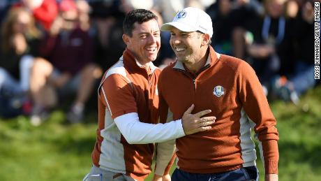 Rory McIlroy and Ian Poulter reprised their successful partnership. 