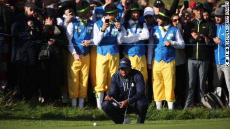 Tiger Woods could not stop Europe's runaway Ryder Cup train.