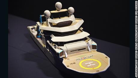 A model for OceanX's marine research and media vessel Alucia 2.