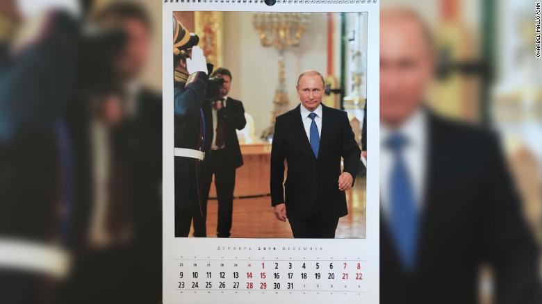 December&#39;s image shows Putin enjoying the trappings of power.