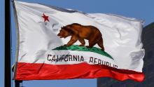 The California State flag flies beside a sign for its sister city Split outside City Hall, in Los Angeles, California on January 27, 2017.
A campaign by Californians to secede from the rest of the country over Donald Trump&#39;s election is gaining steam with suporters given the green light to start collecting signatures for the measure to be put to a vote.


 / AFP / Mark RALSTON        (Photo credit should read MARK RALSTON/AFP/Getty Images)