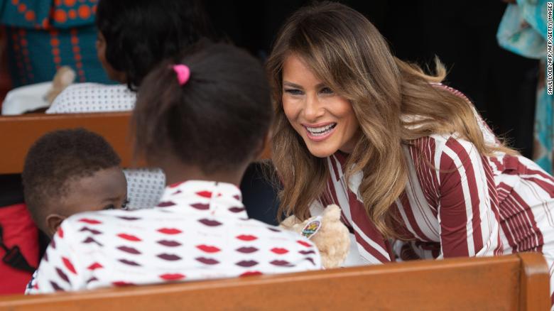 Melania Trump in Africa on first solo trip