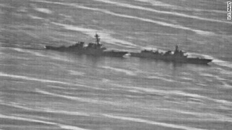 Photos show how close Chinese warship came to colliding with US destroyer