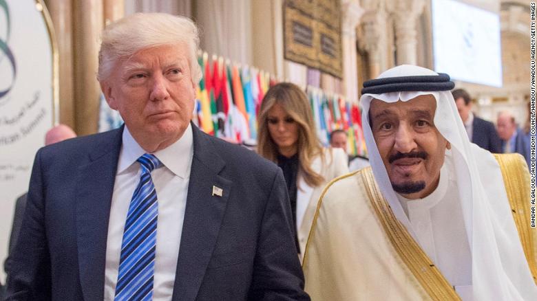 US President Donald Trump and Saudi Arabia&#39;s King Salman bin Abdulaziz Al Saud attend the Arabic Islamic American Summit at King Abdul Aziz International Conference Center in Riyadh, Saudi Arabia on May 21, 2017. 