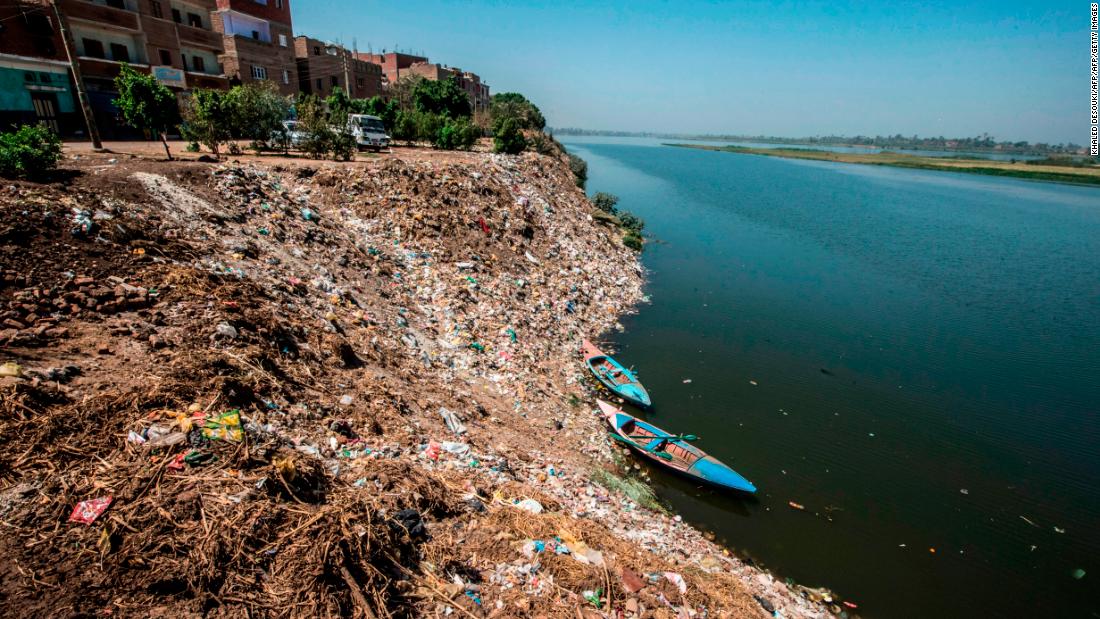 Scarcity is not Egypt's only water-related problem -- the deteriorating quality of the Nile's water is also an issue. Garbage has piled up on the river's banks in the village of Abou Shosha, 370 miles south of Cairo .