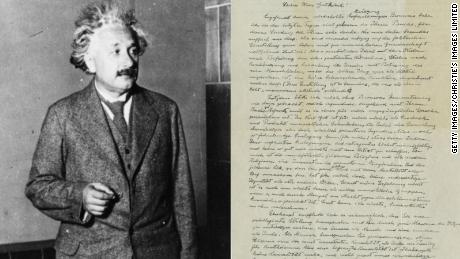 Einstein&#39;s &#39;God letter&#39; sold for close to $2.9 million at auction in New York. 