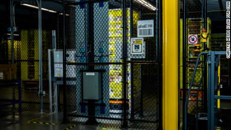 The visual bin inspection system at an Amazon fulfillment center.